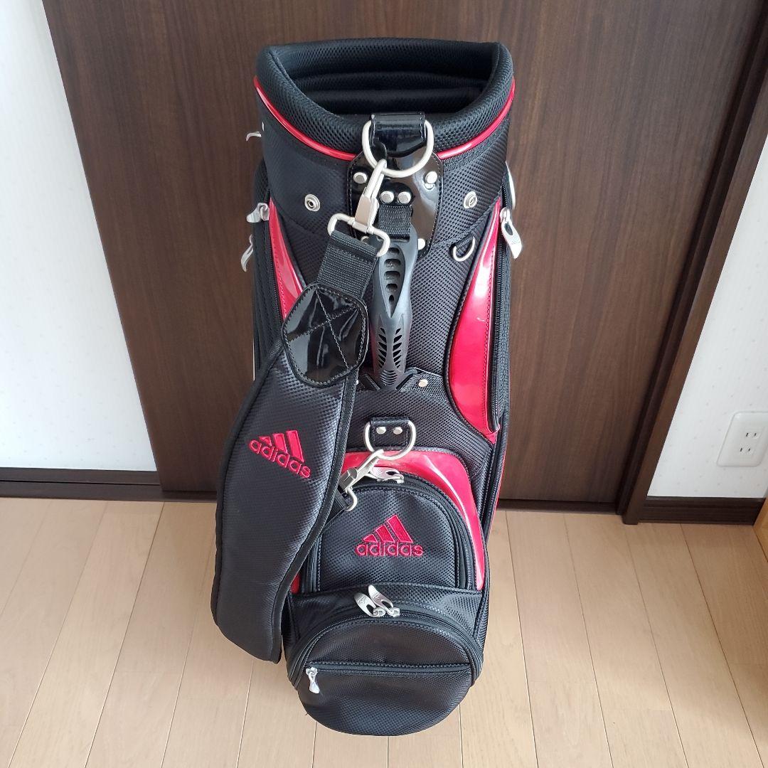 adidas キャディバッグ 黒/赤