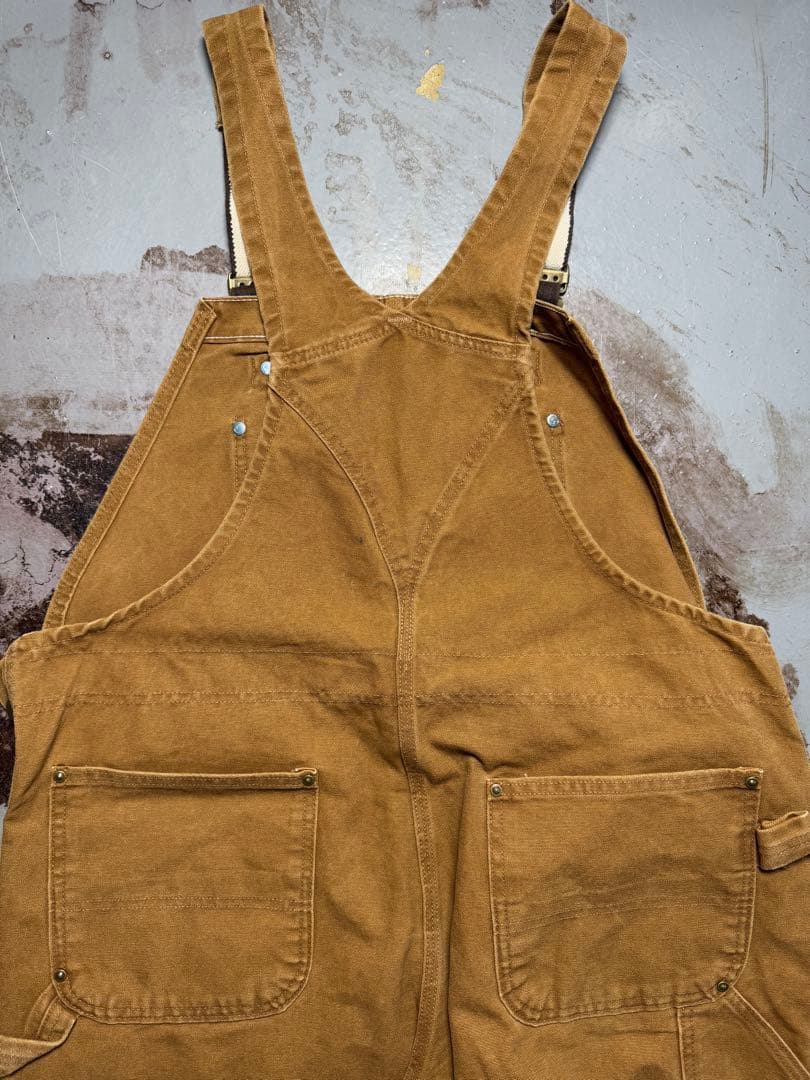 状態◎Carhartt オーバーオール ツナギ メキシコ製 ダッグ地 ダブルニー