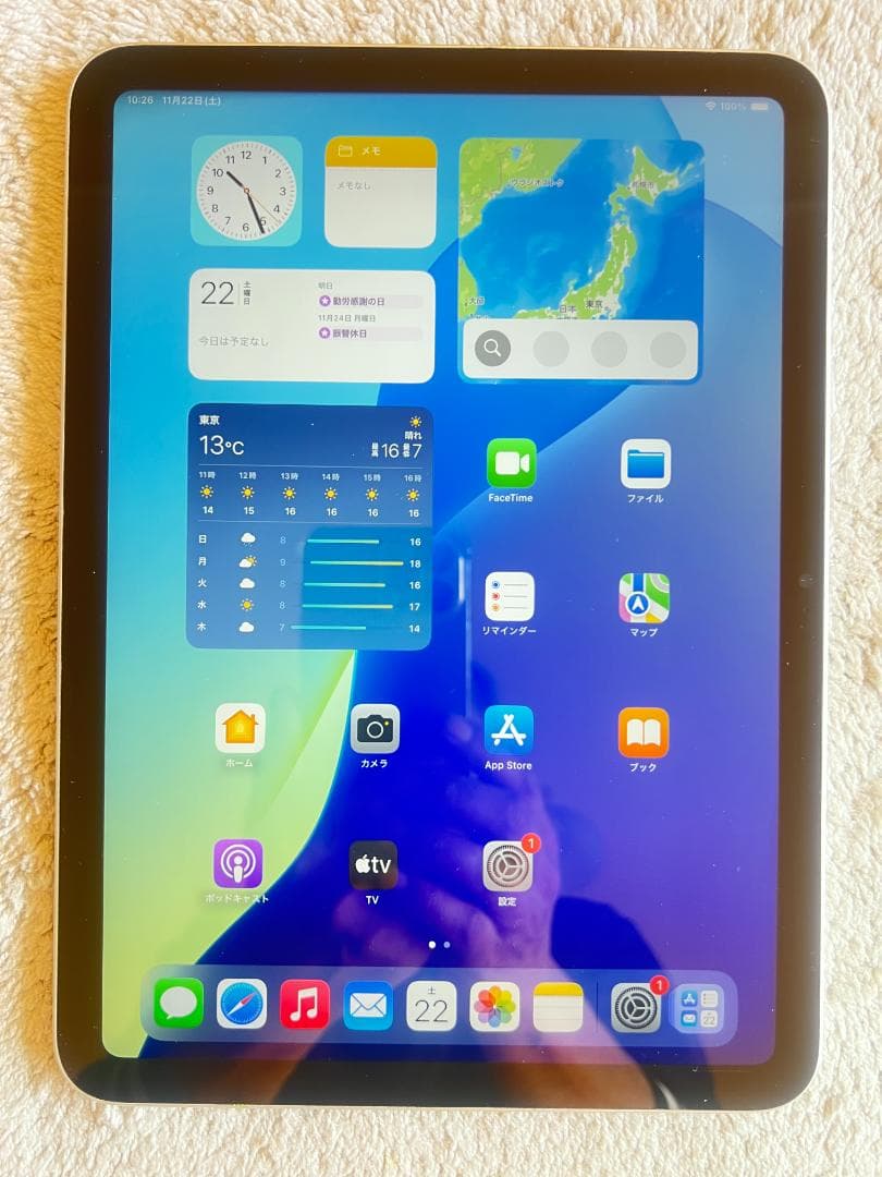 iPad 第10世代10.9インチ Wi-Fi ６４GB バッテリー100％