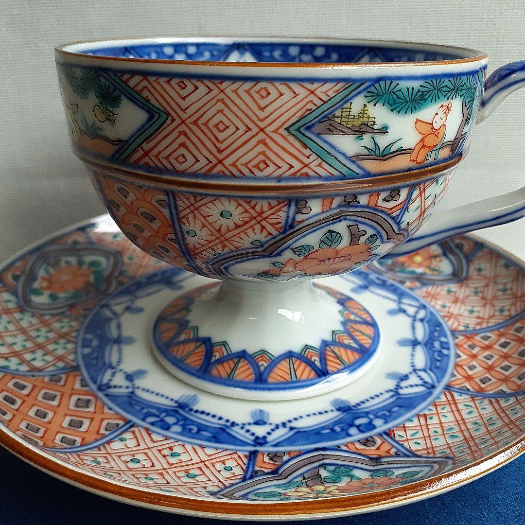 京焼　清水焼　昭阿弥　カップ&ソーサー