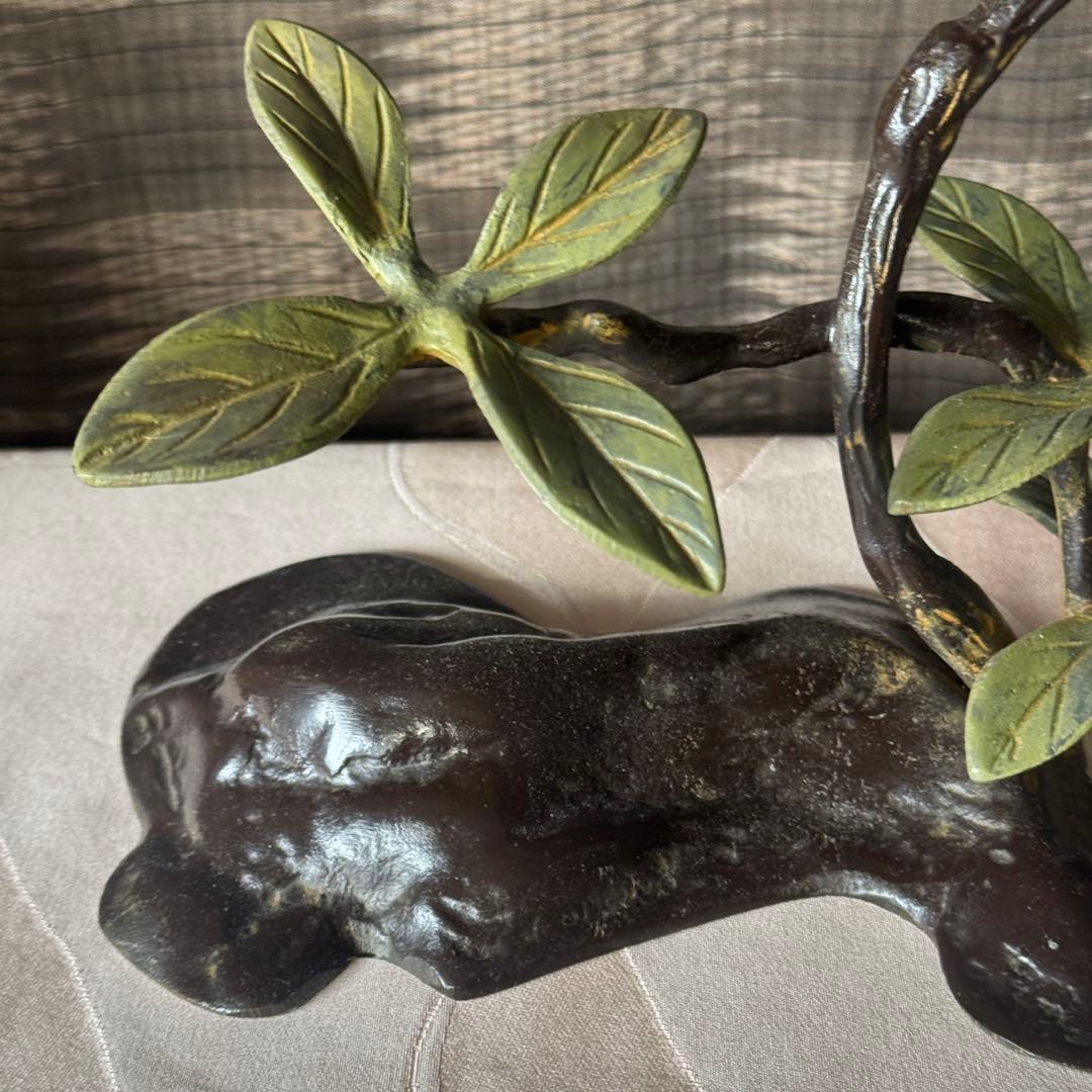 高岡銅器　青銅　ブロンズ　正晴　在銘