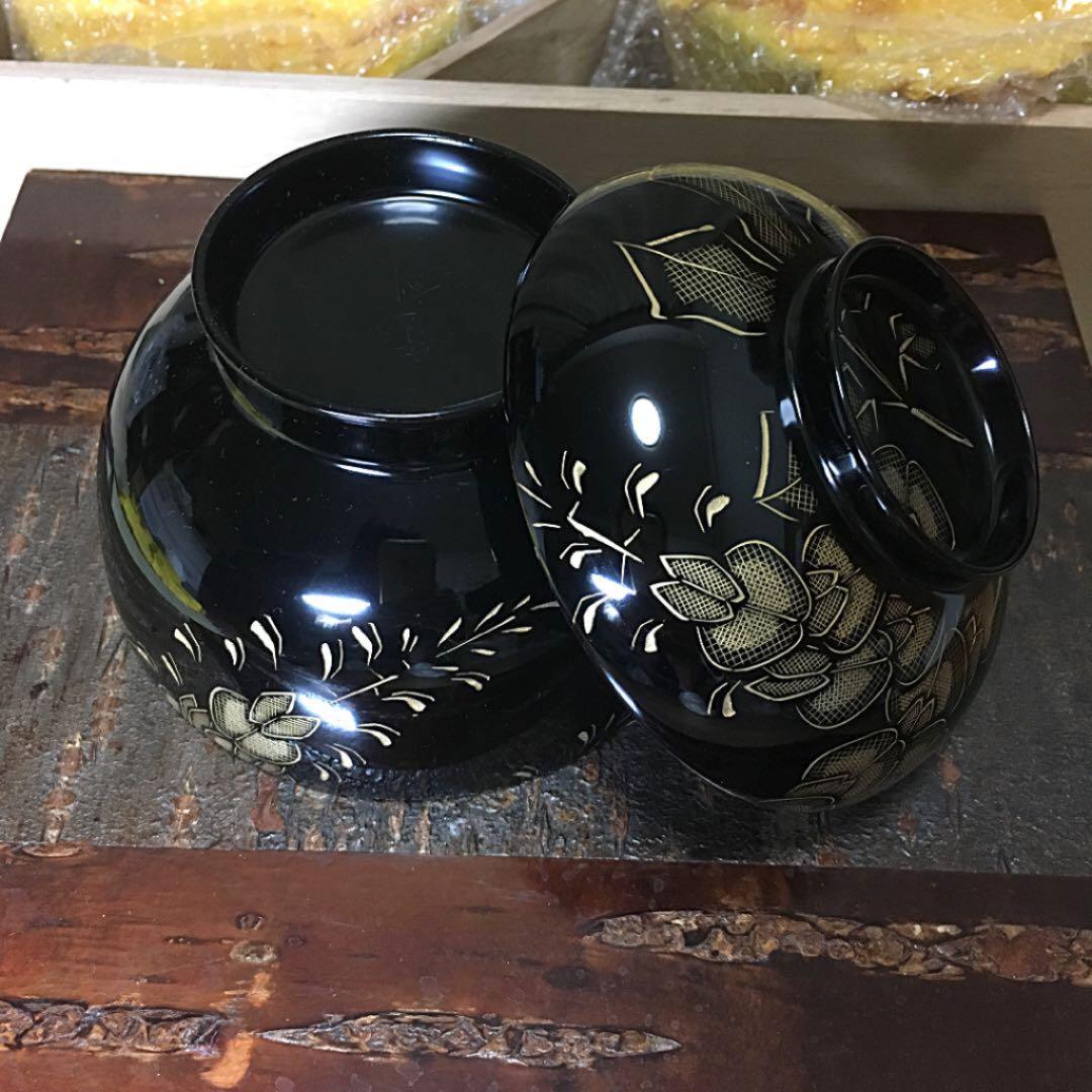 [新品] 輪島塗 煮物椀 五客 （蓋付き）