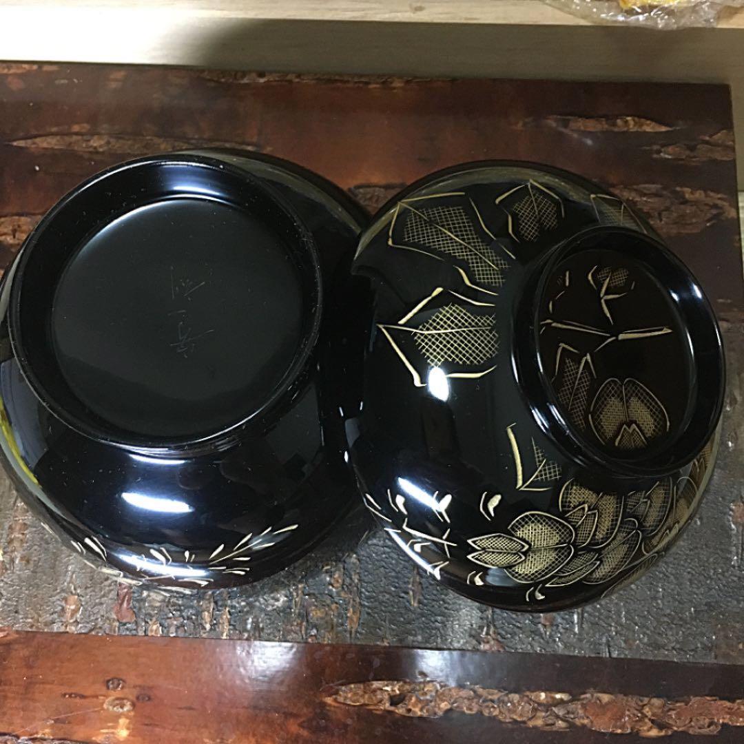 [新品] 輪島塗 煮物椀 五客 （蓋付き）