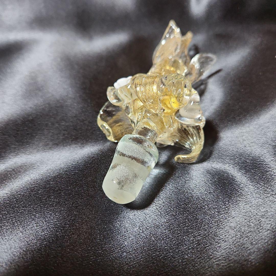 ベネチアンガラス ムラーノガラス レース柄 蓋付き オブジェ イタリア