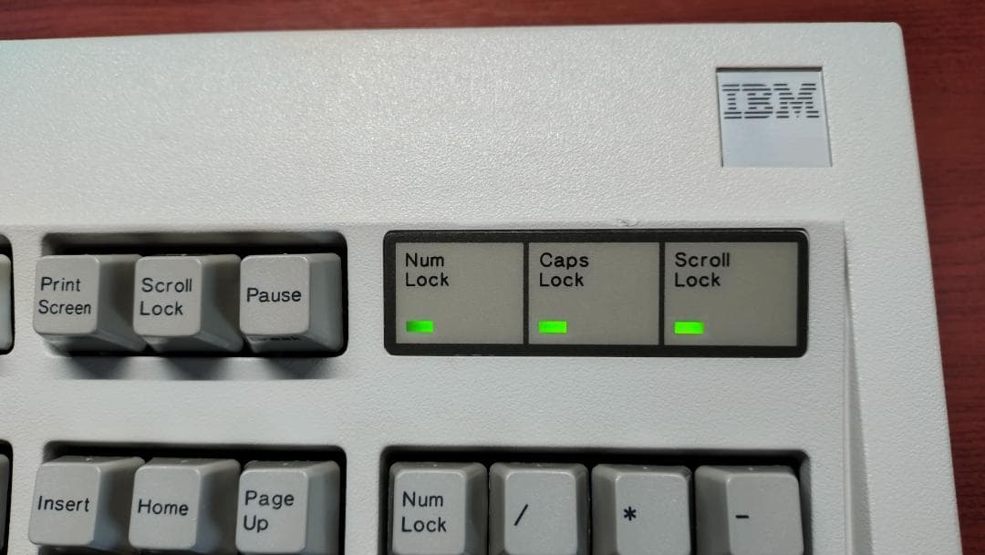 IBM Model M 1390131 角ロゴ動作確認済（1986-Aug-6）