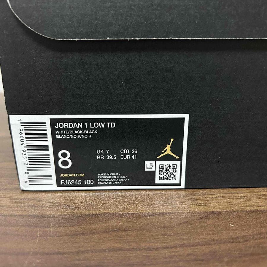 NIKE Jordan 1 Low TD 26cm フットボール スパイク 白黒