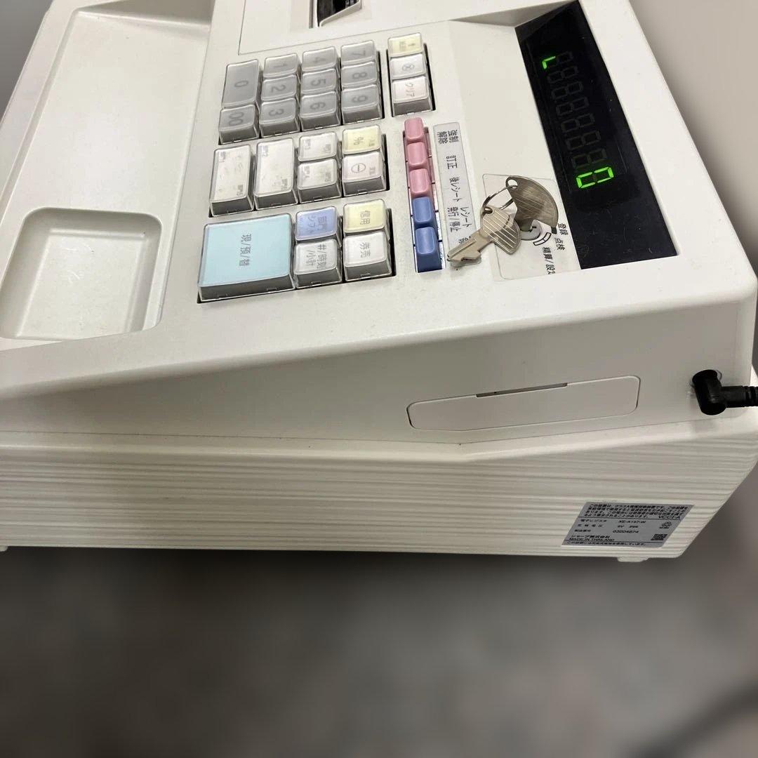 中古シャープ 電子レジスタ ー8部門XE-A147-W ホワイト