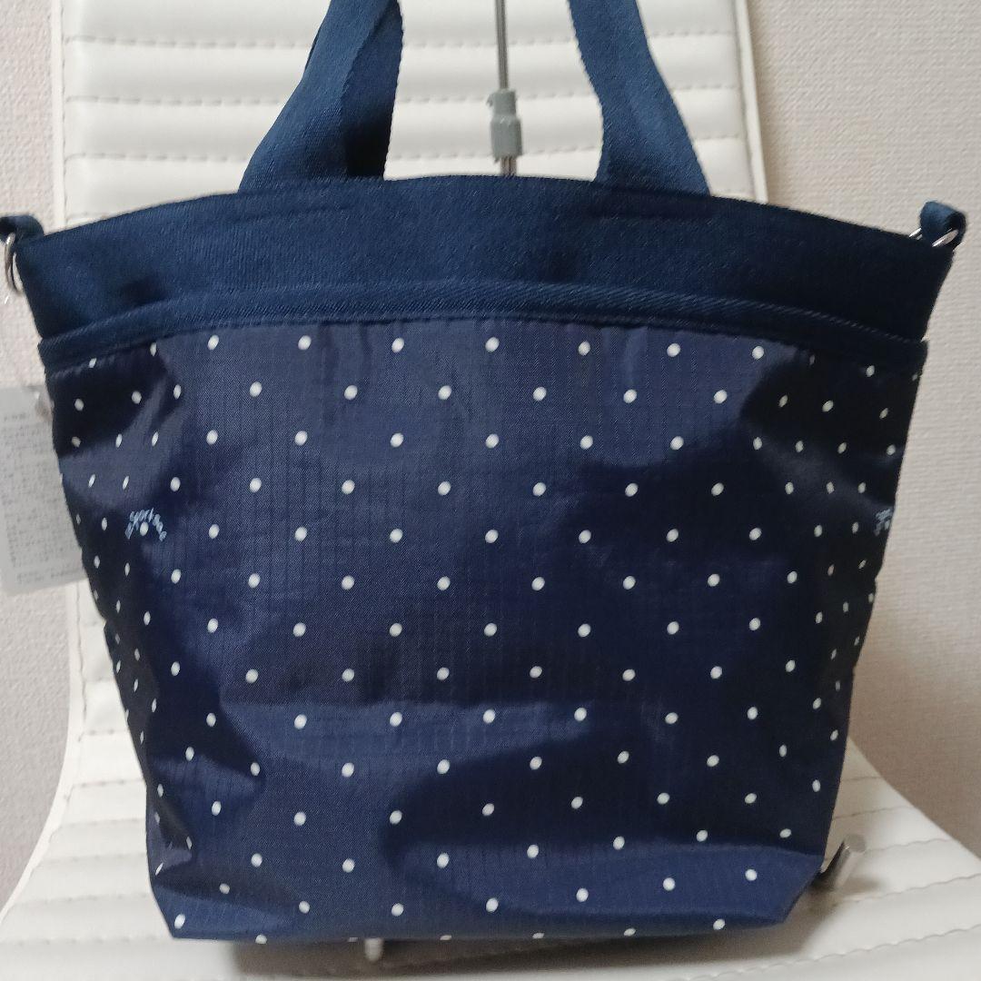 2834　レスポートサック　バケットトート　プティドット　ネイビー　未使用