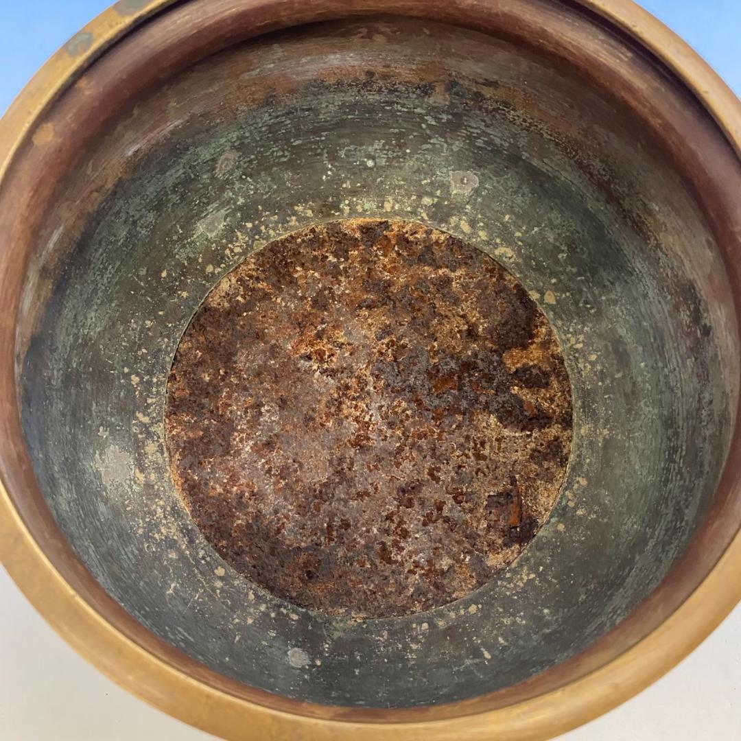 唐金製（宣徳銅） 金谷五郎三郎 火鉢 箱付き★直接引取り16000円