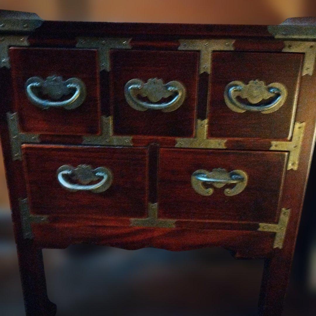 李朝風家具　小箪笥　アンティーク　小物入れ　インテリア