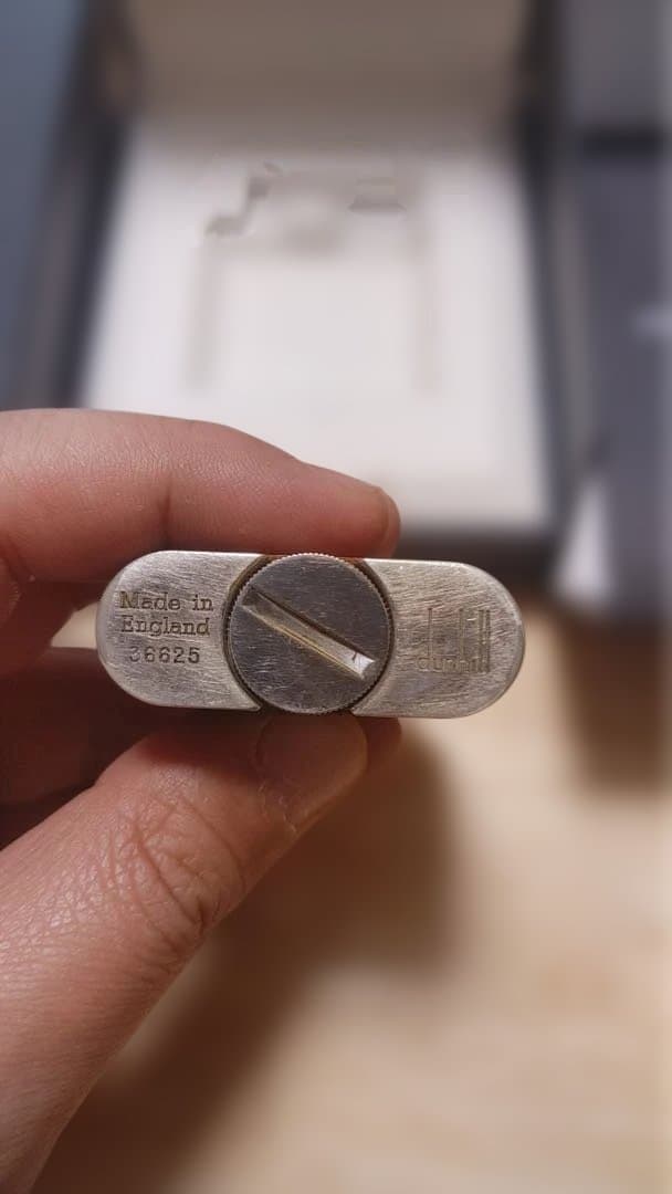 【希少・付属品完備】ダンヒル ユニーク 英国製 本革巻き ライター 当時物