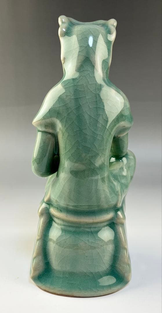 【高麗青磁弥勒菩薩半跏思惟像】陶器　仏像　東洋彫刻　青磁　民芸　民藝　骨董