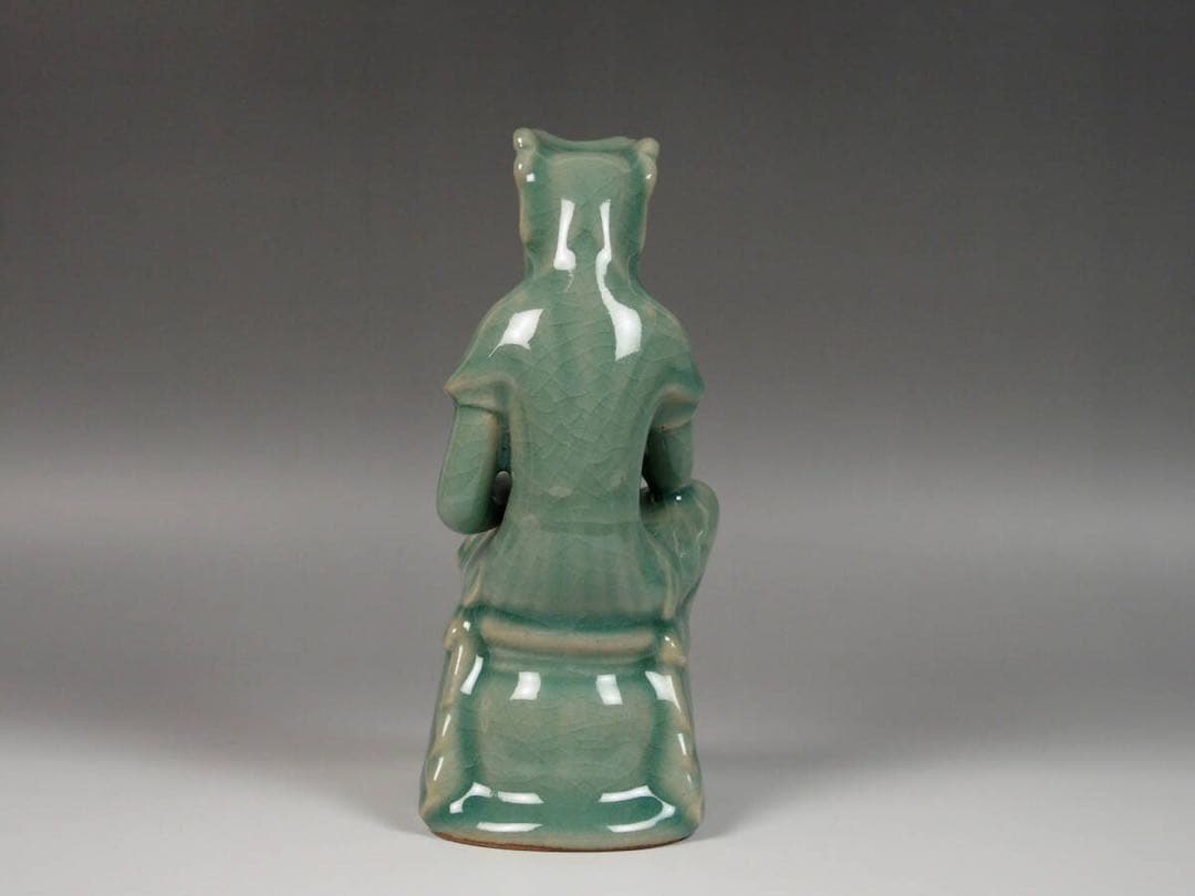 【高麗青磁弥勒菩薩半跏思惟像】陶器　仏像　東洋彫刻　青磁　民芸　民藝　骨董