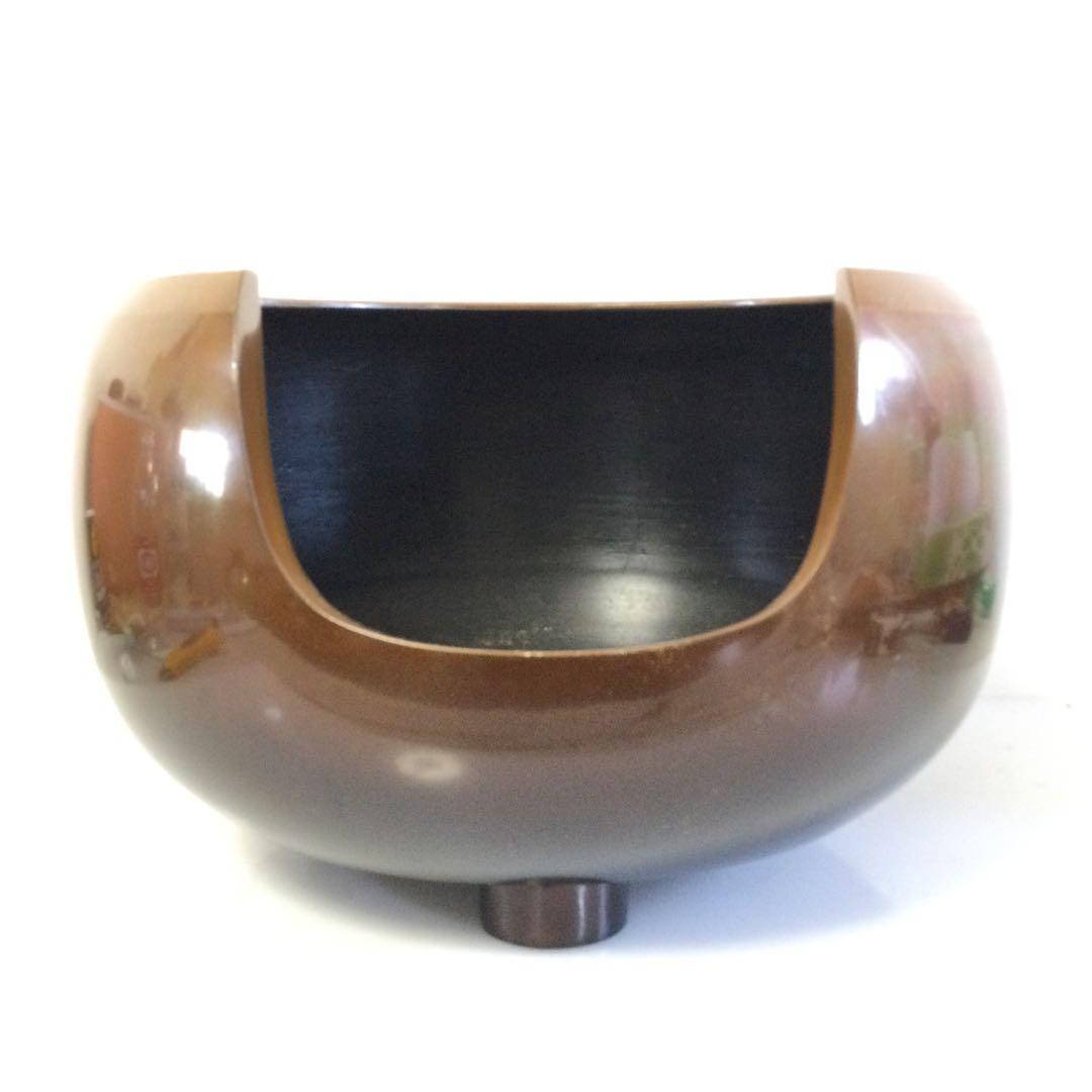 面取風炉 唐銅製 敷瓦 五徳 敷板付 茶道具 銘無し L302