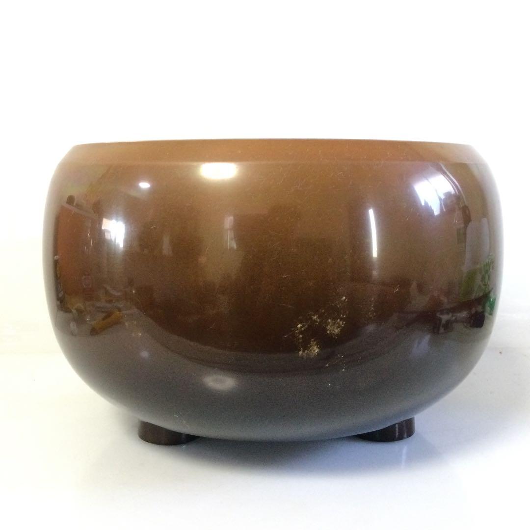 面取風炉 唐銅製 敷瓦 五徳 敷板付 茶道具 銘無し L302