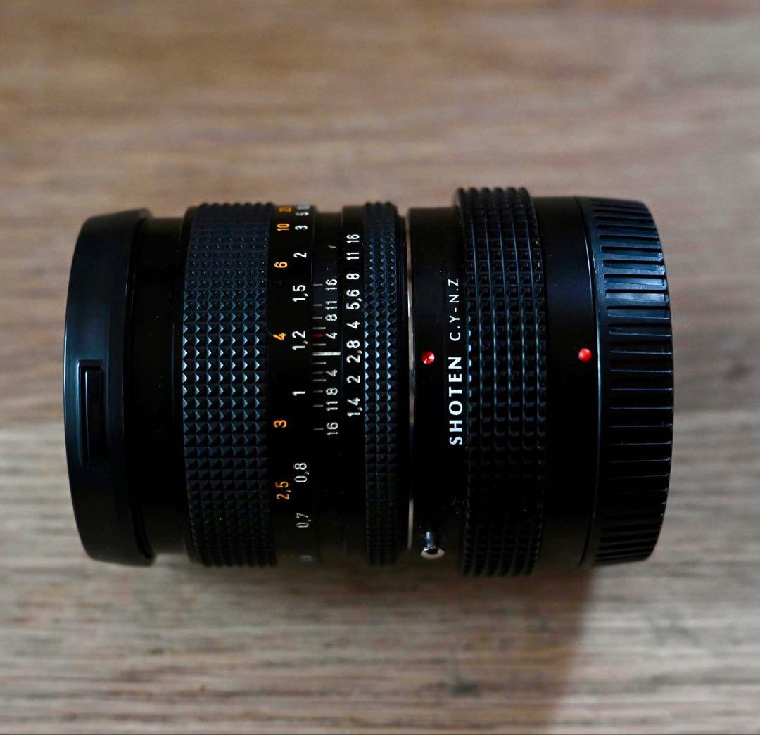 美品Contax Planar 50mm F1.4 AEJ Zマウントアダプタ付