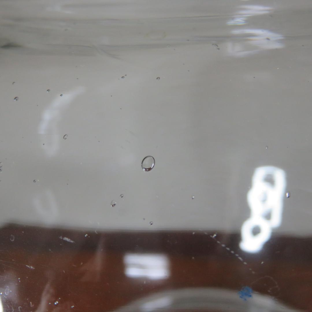 地球瓶 ガラス 蓋無 昭和レトロ 気泡 欠け ゆらゆら ガラスポット