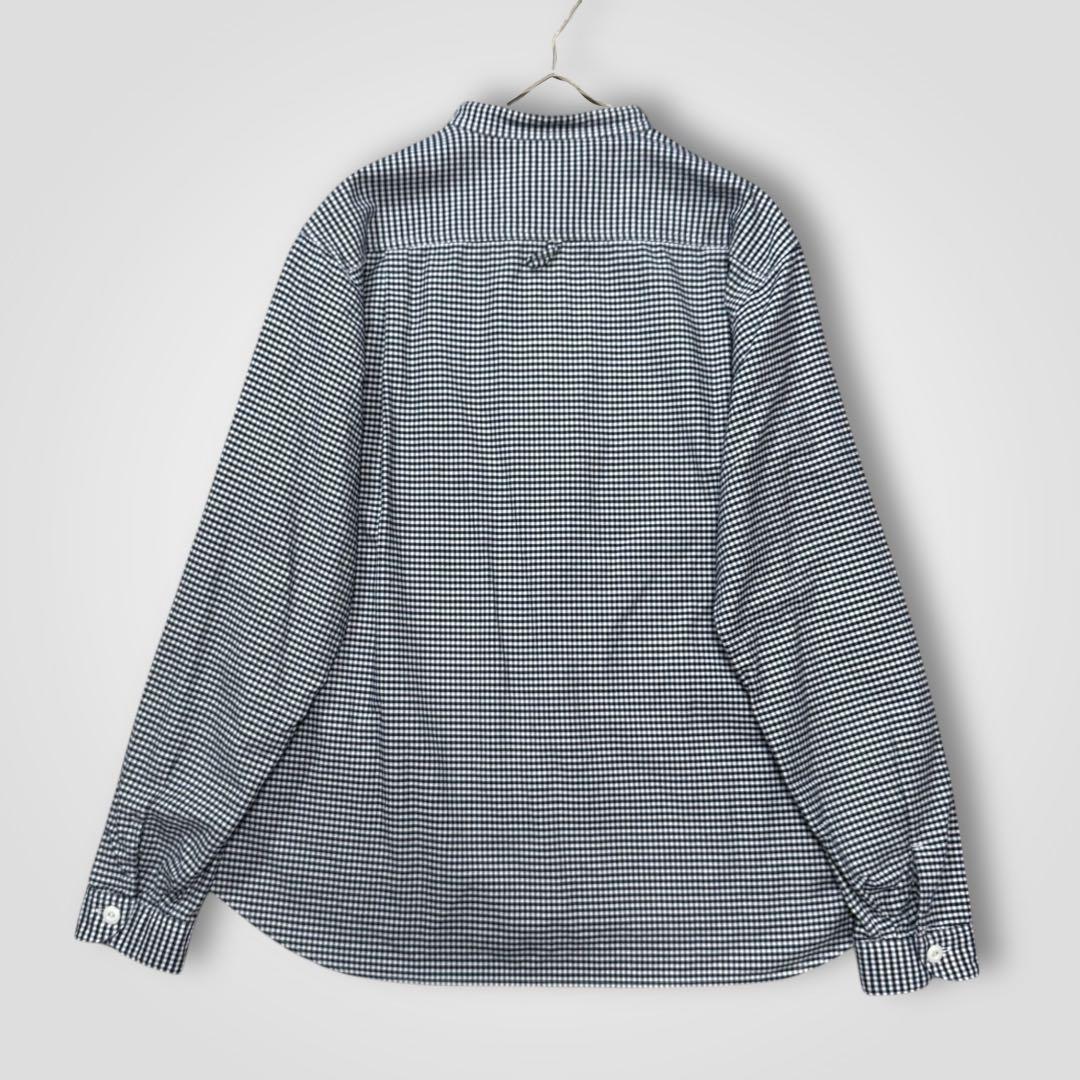 1710◆DANTON ダントン バンドカラーシャツ ノーカラーシャツ 38