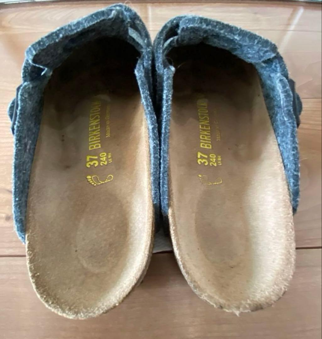 ★本日値下げ中　美品　レア　ビルケンシュトック　ボストン　フェルト　グレー　37