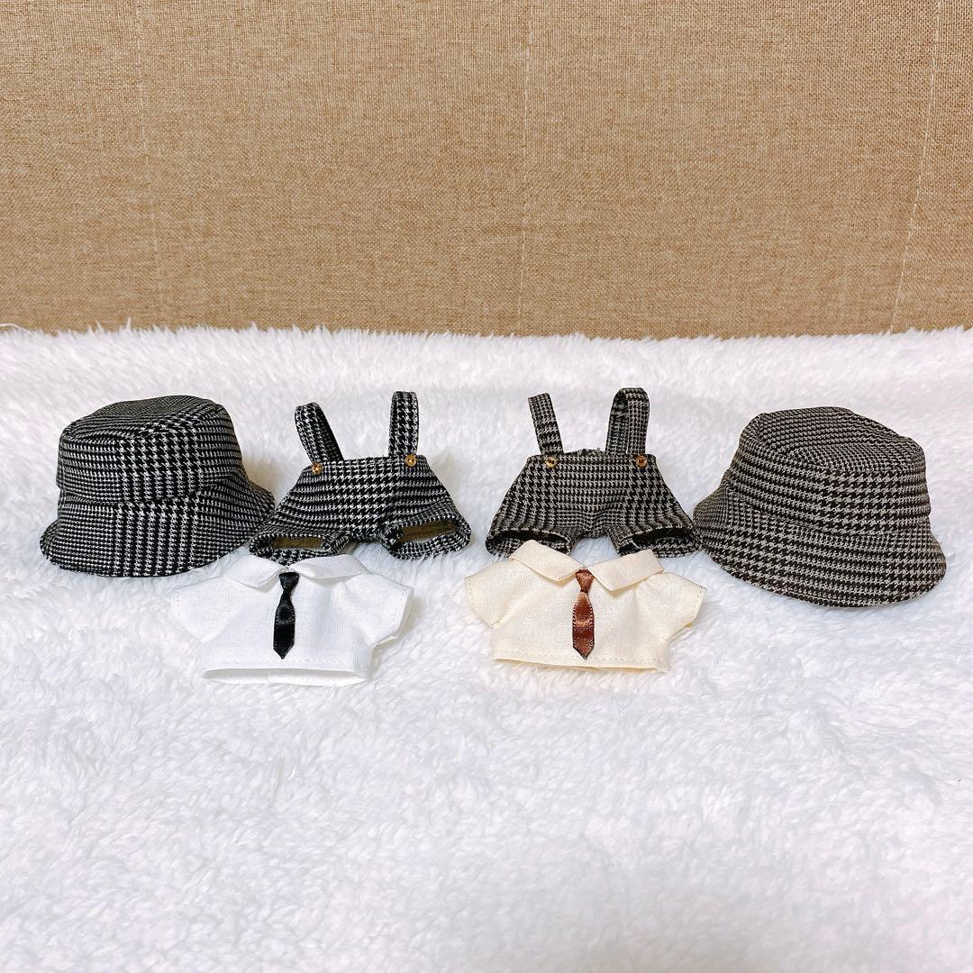 ゆず/チルぬい服[コーデュロイ2点]青・紫[グレンチェック3点] 黒・茶