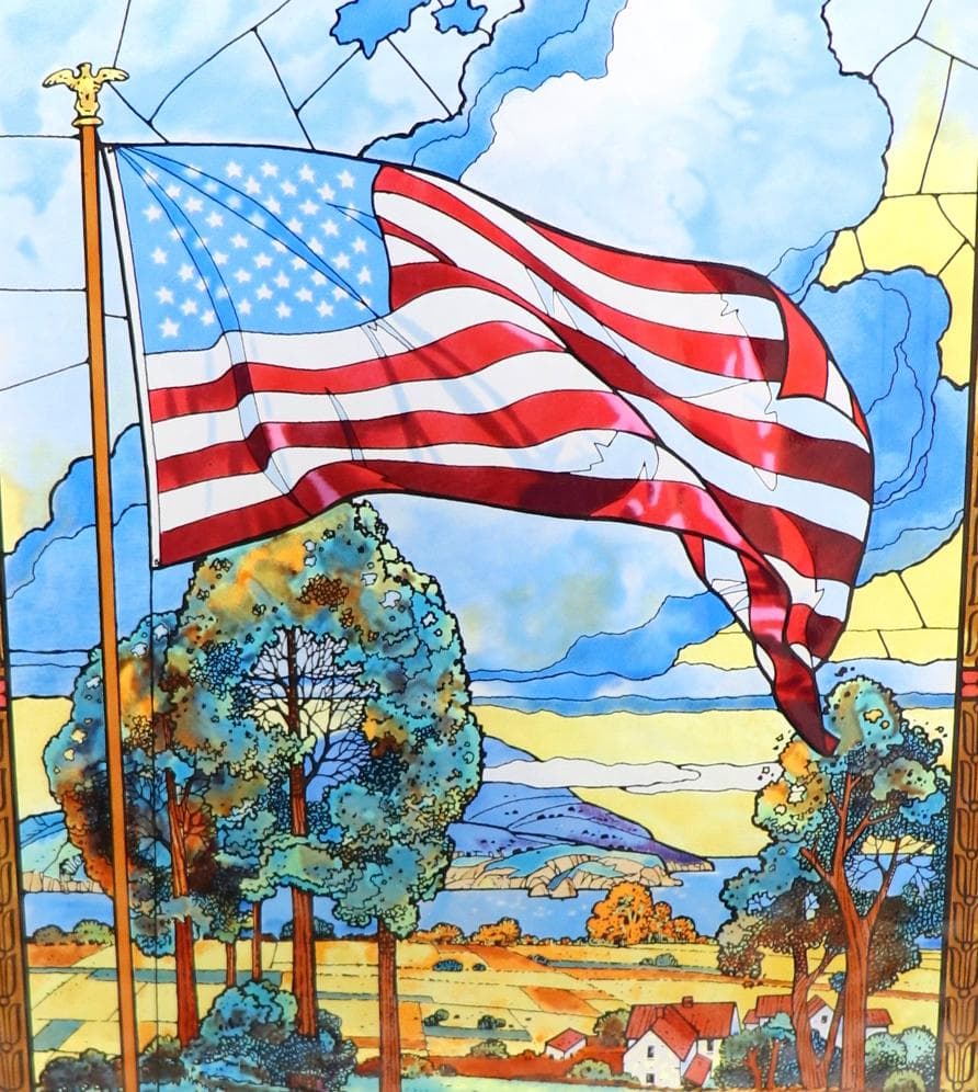 ジャック・ウッドソン ヴィンテージ ステンドグラス アメリカ・ザ・ビューティフル