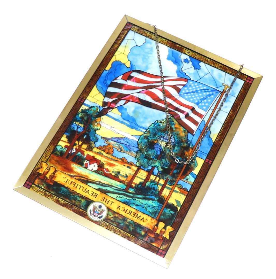 ジャック・ウッドソン ヴィンテージ ステンドグラス アメリカ・ザ・ビューティフル