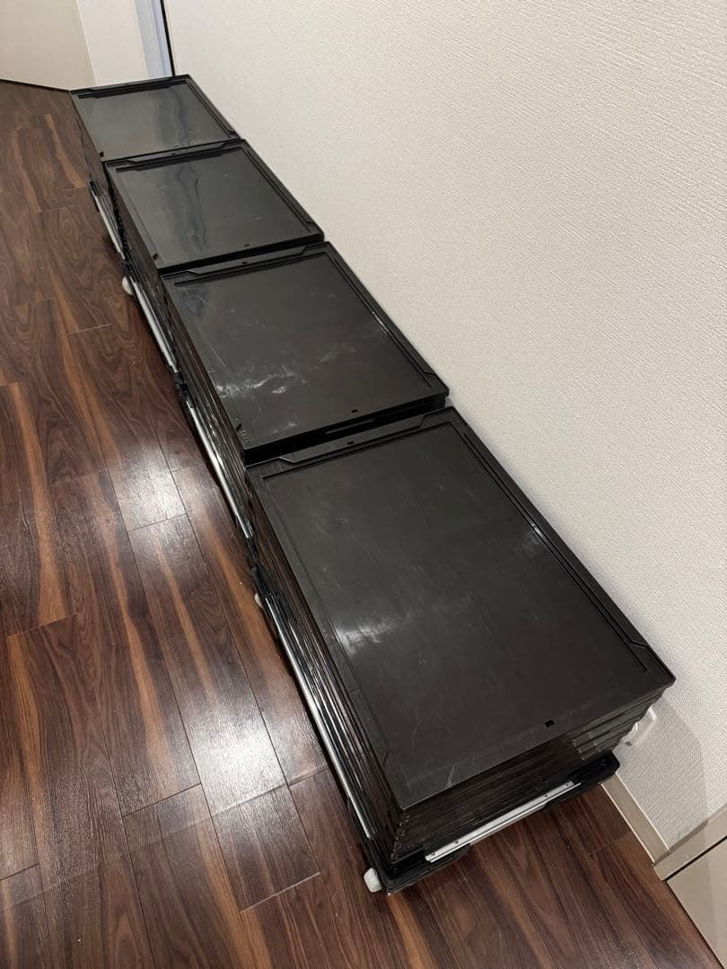 透明プラスチック 5段収納ボックス コンテナ　オリコン5段×3 15個