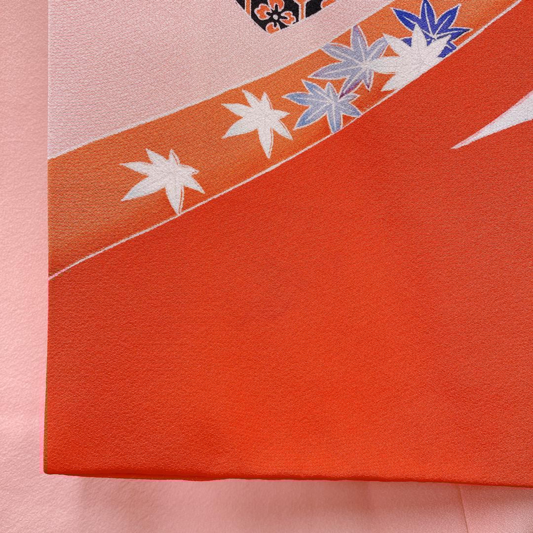 ★4037★ 子供着物 七五三 女の子 四つ身 襦袢付き