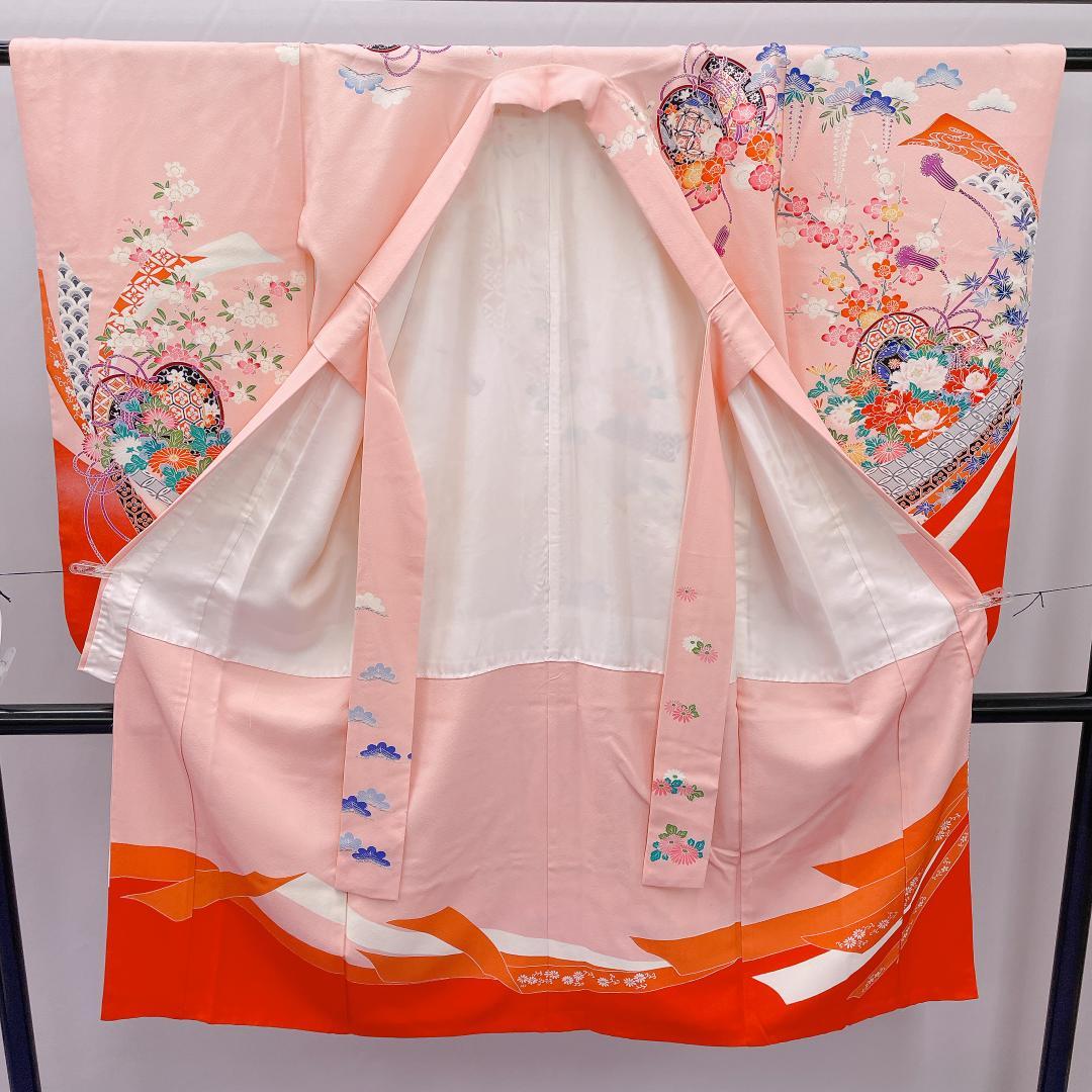 ★4037★ 子供着物 七五三 女の子 四つ身 襦袢付き