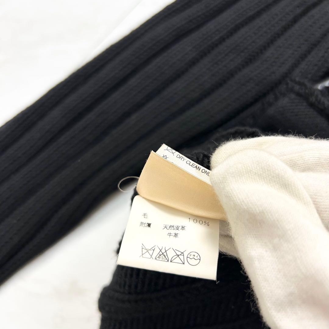 名作 HERMES ドライバーズニット フルジップ ローゲージ ジャケット S黒