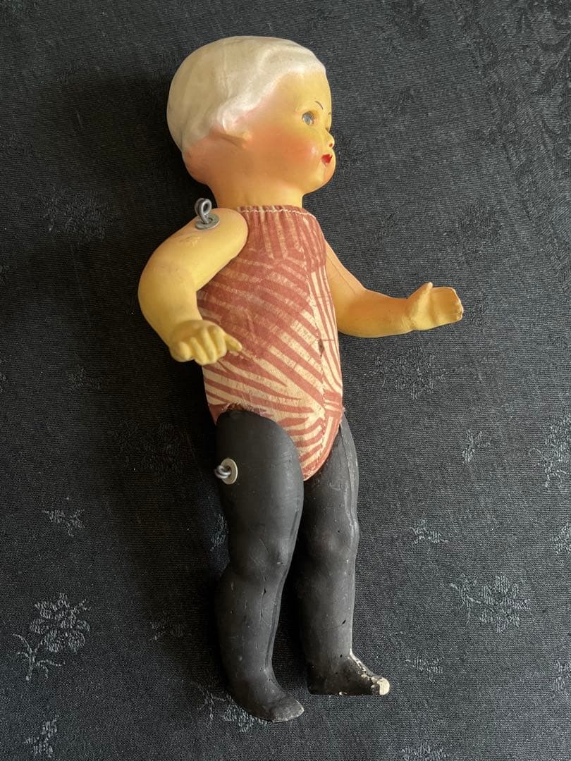 アンティーク ドイツレトロ人形 ジョイントコンポジションヘッドビスクドール