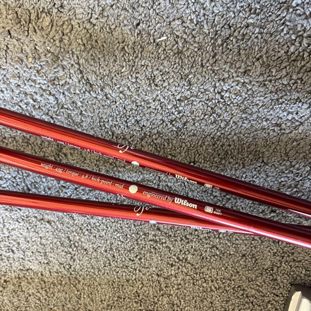 レディース ゴルフクラブハーフセット 赤　6本セット