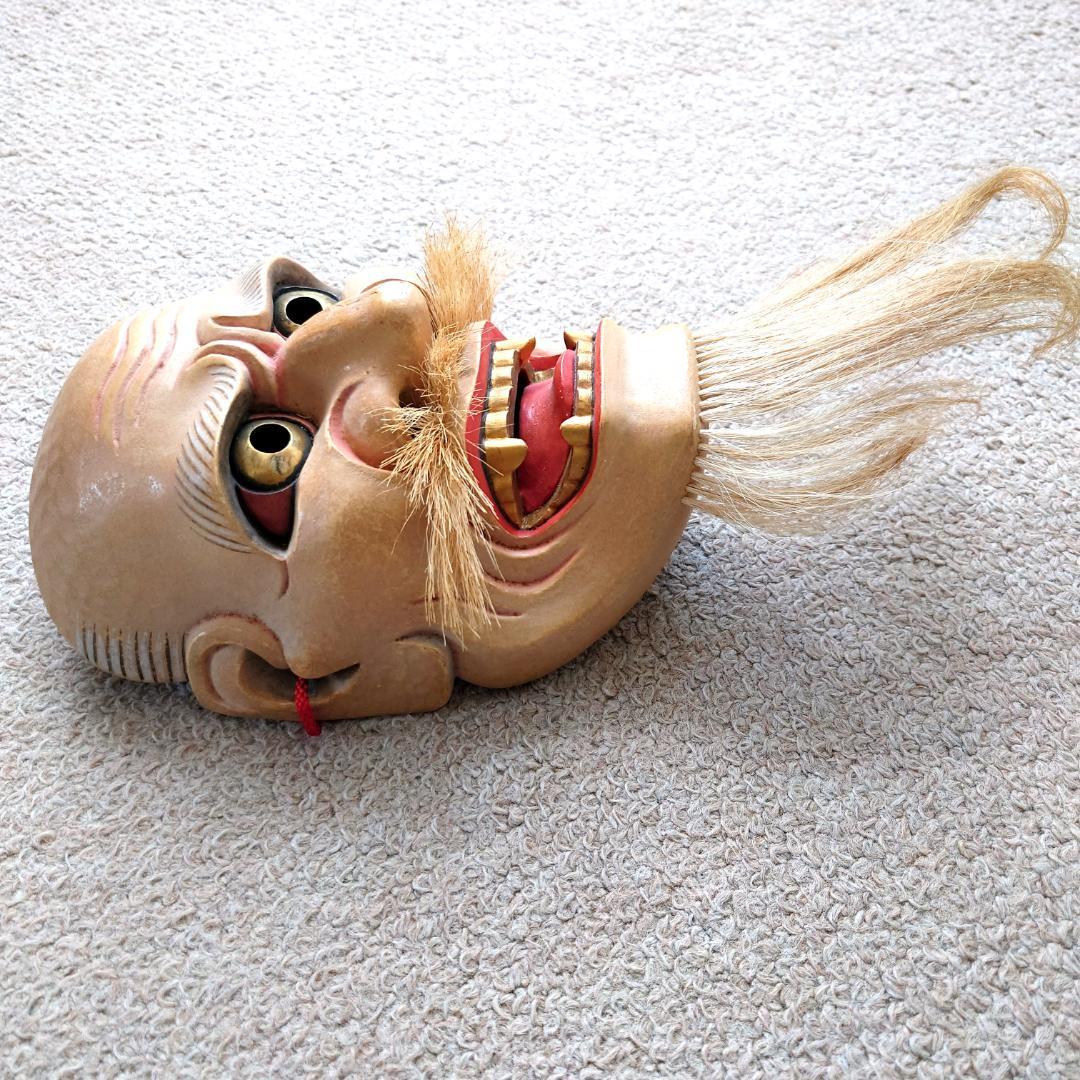 菅原法房 能面(神楽面) 悪尉 （木製）