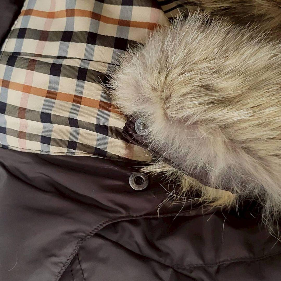 美品　DAKS　ダウンコート　ブラウン　ロゴボタン　3way　ドローコード　LL