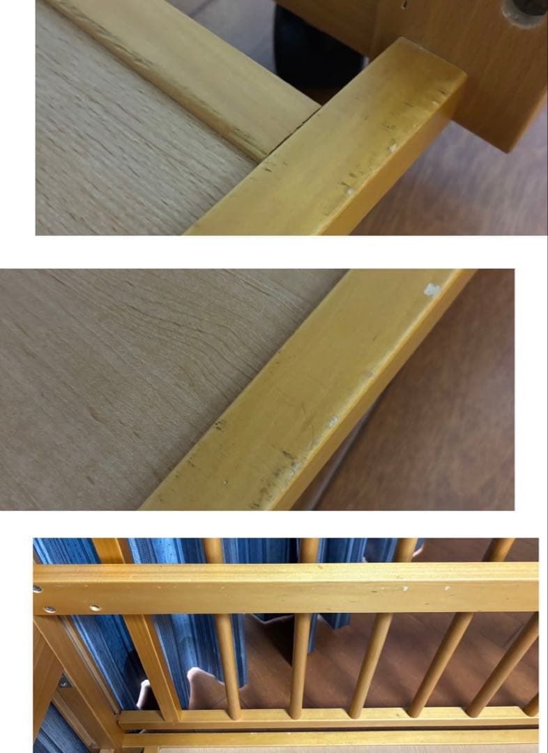 最終値下】石崎家具 スリーピー ツースライドベッド 木製ベビーベッド120x70