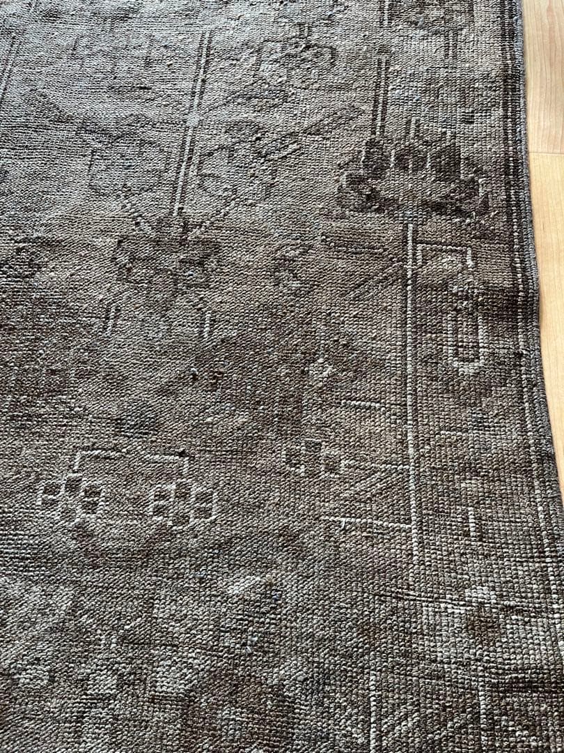 トルコヴィンテージラグ　ウール100% ブラウン