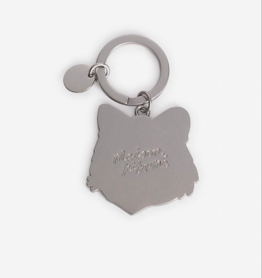 メゾンキツネ　maison kitsune キーホルダー　キーリング　ブルー