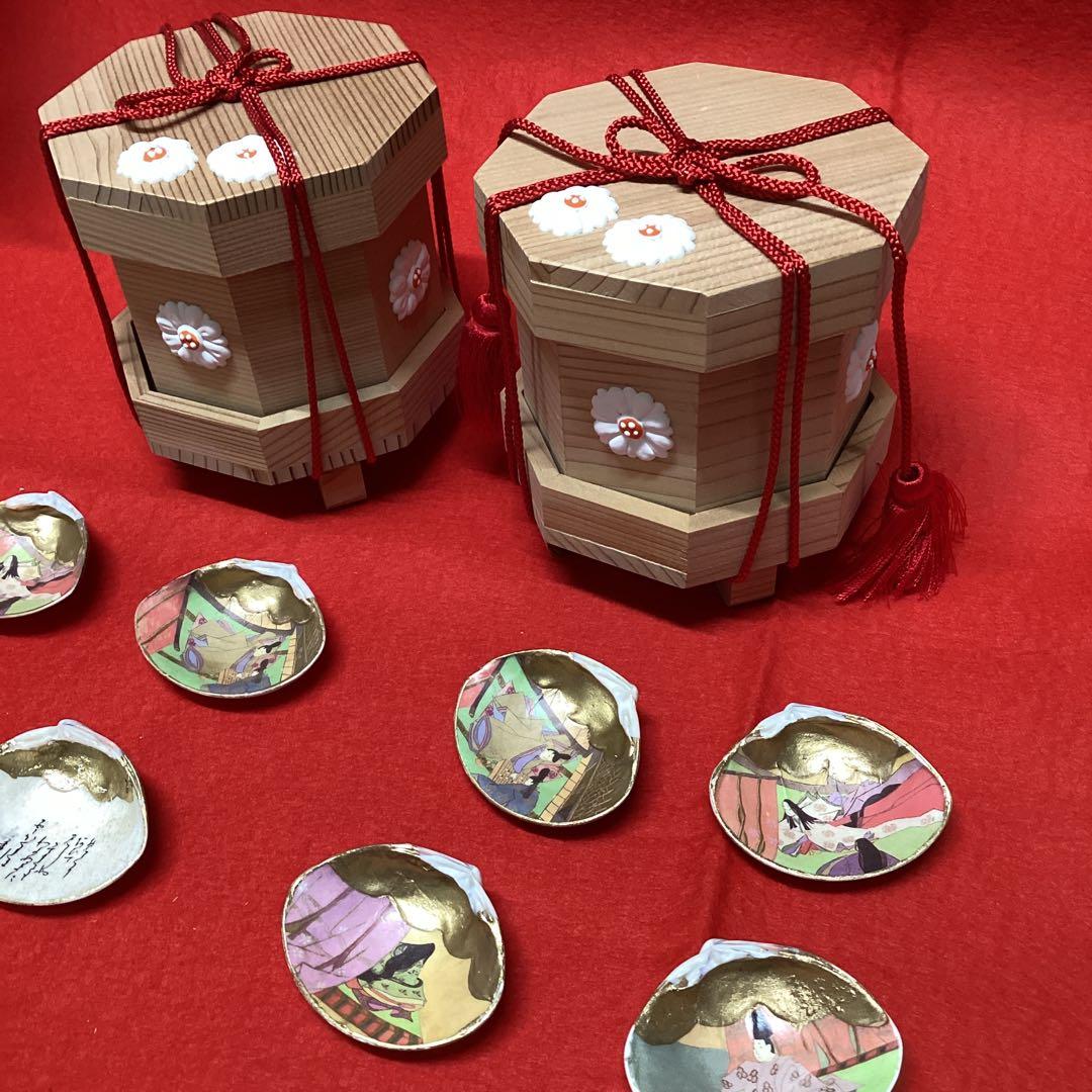 【雛蔵】有職雛道具・貝桶　貝合わせ