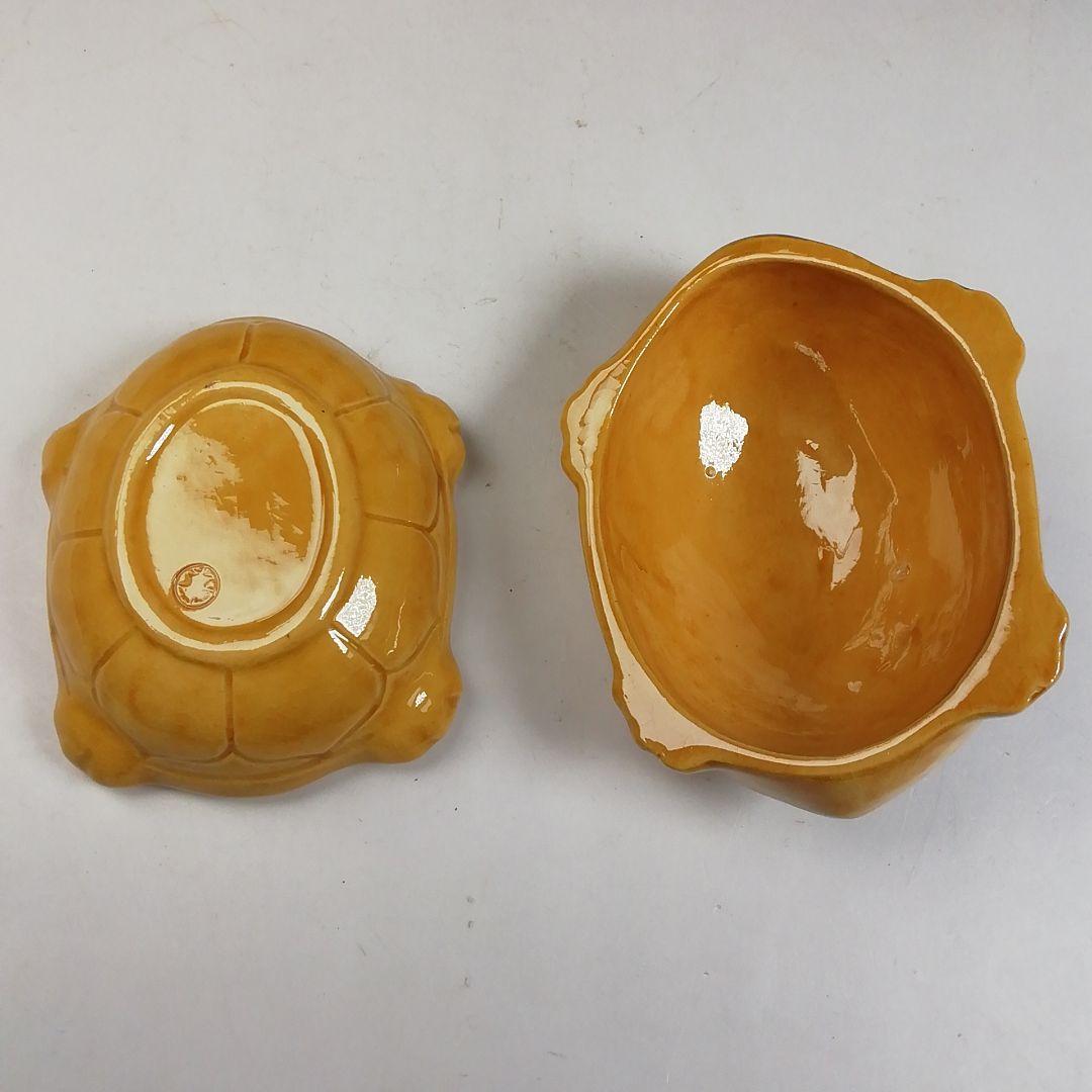 Ｗ１３０　香合　『三彩　亀　香合』『横石喜助 造』　共箱　茶道具