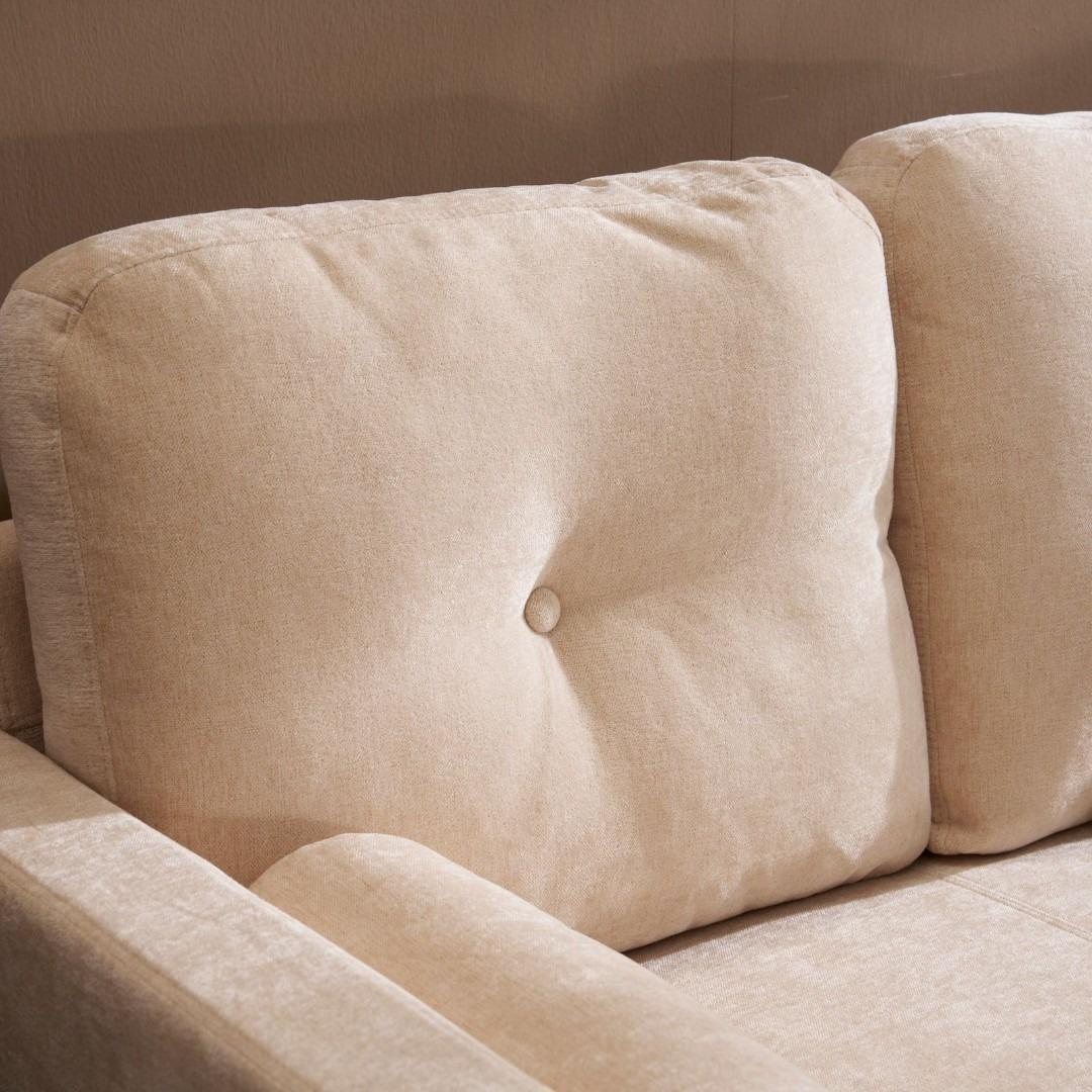 カウチソファ 2人掛け コンパクト ふわふわ 枕付き クッション付 一人暮らし