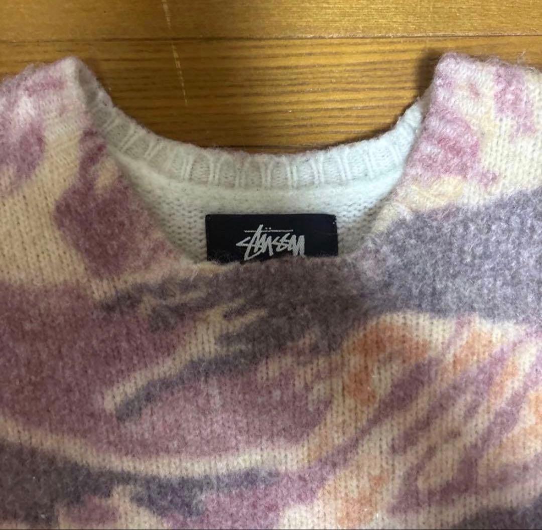 stussy 22aw マーブル模様　ニットセーター