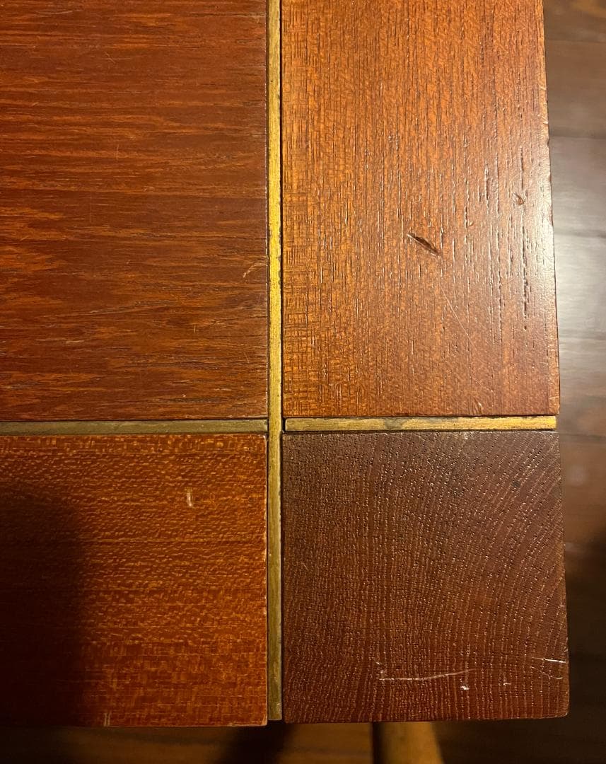 ビンテージ チーク材 真鍮 ローテーブル コーヒーテーブル 木製 ウッド