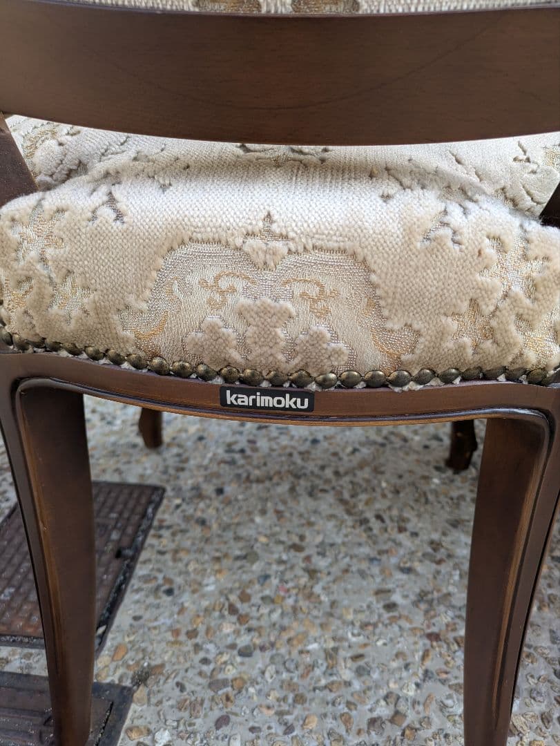 カリモク 2脚セット 猫脚 金華山 ダイニングチェア 椅子 karimoku