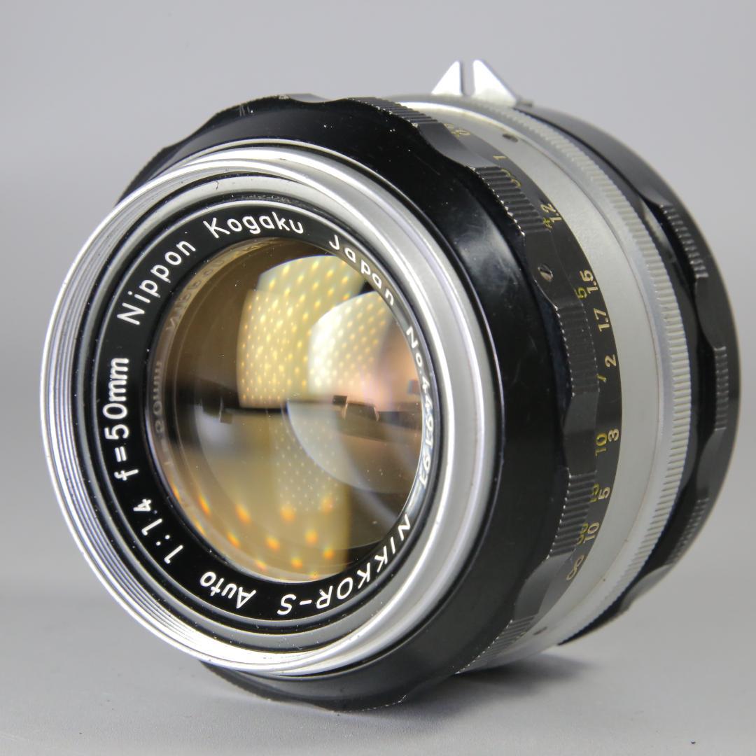 ☆完全動作☆希少レンズ　NIKON F アイレベル 50ｍｍ F1.4 ＃110