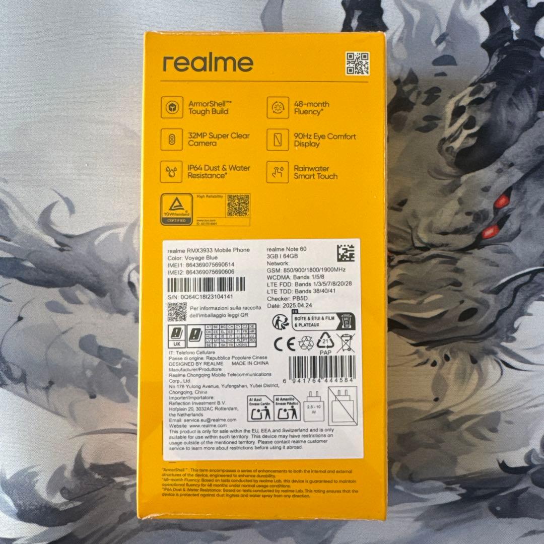 realme Note 60 本体 3GB/64GB Blue