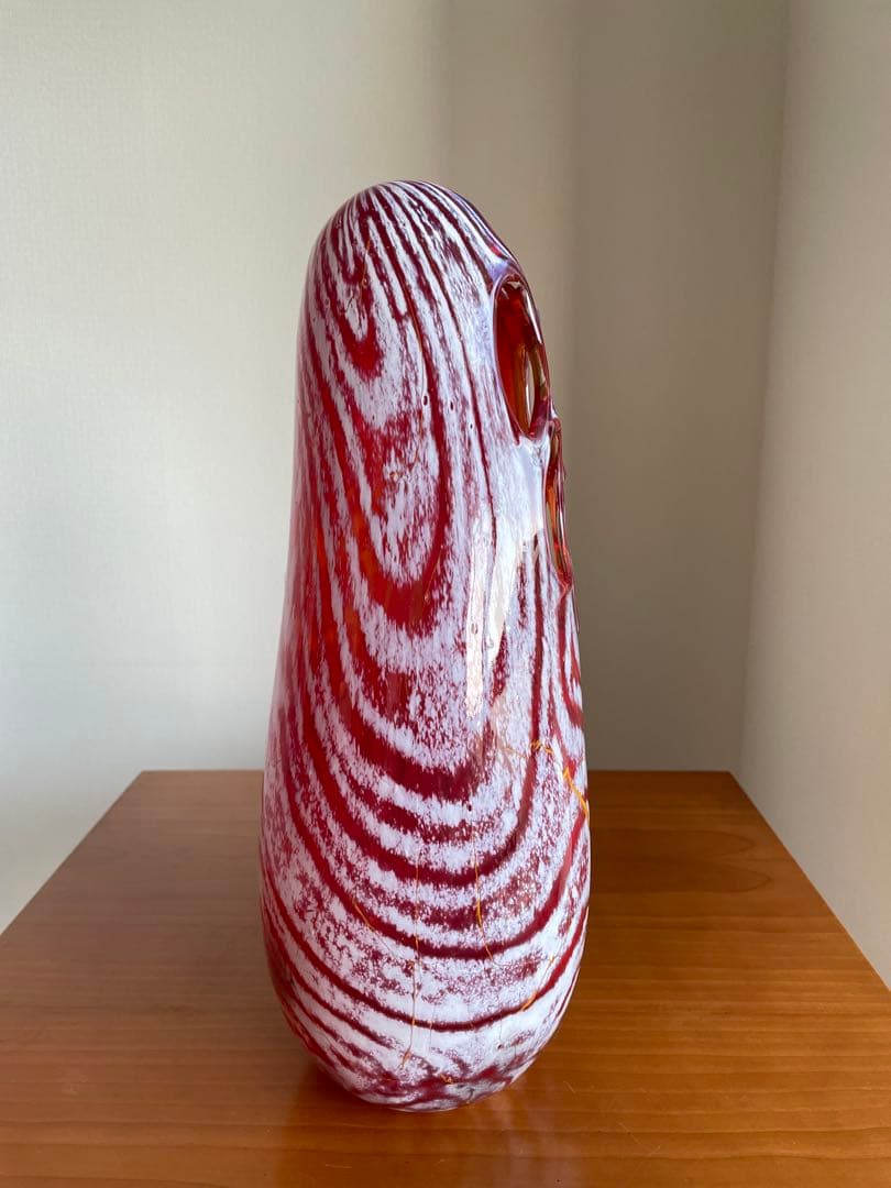 【現品・即購入OK】ガラス花瓶　ガラスオブジェ　フラワーベース　作家物