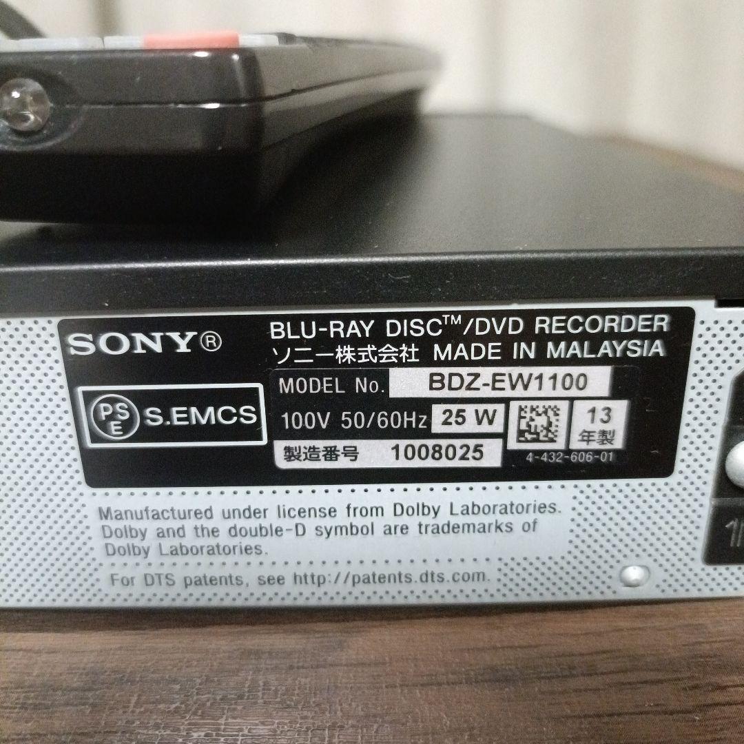 SONY BDZ-EW1100 1TB ブルーレイ/DVDレコーダー