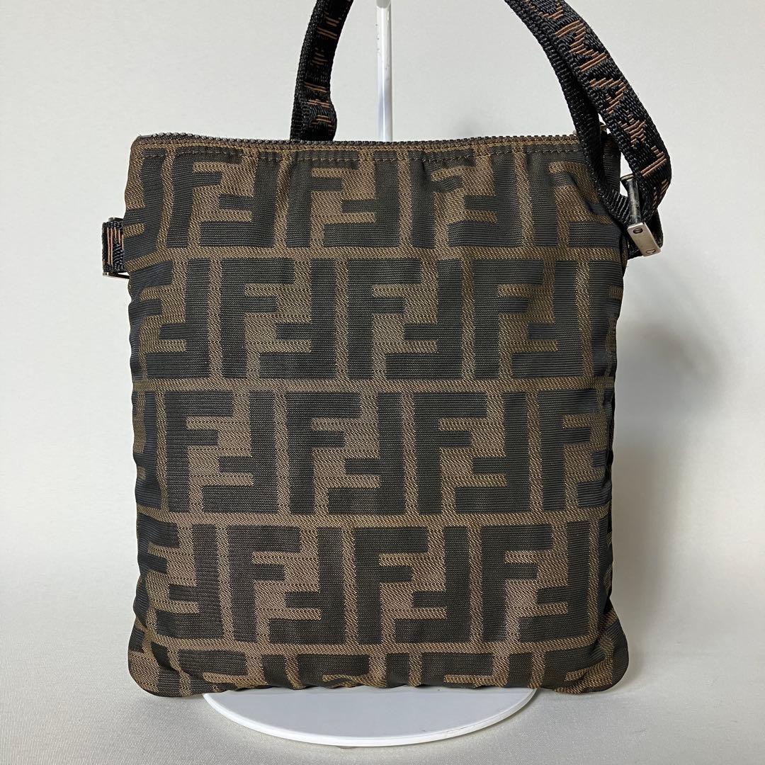 2511-104｜専用｜フェンディ ショルダーバッグ ダークブラウン ズッカ柄