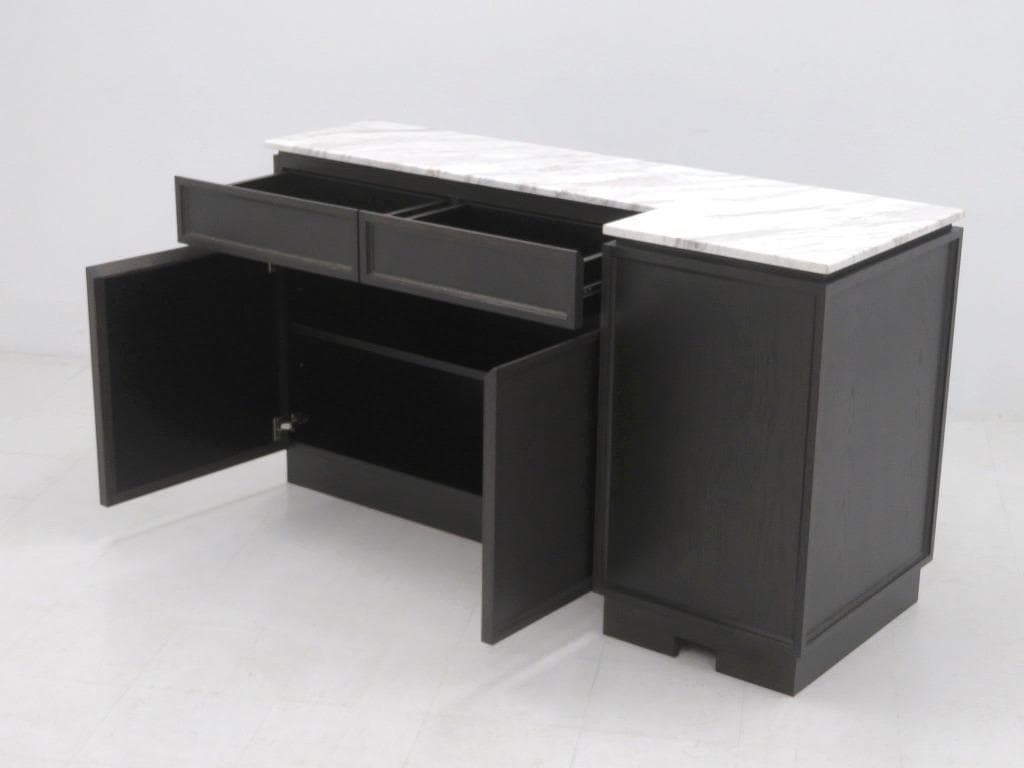 展示品　大理石　オーク材　受付カウンター　キッチンカウンター　キャビネット