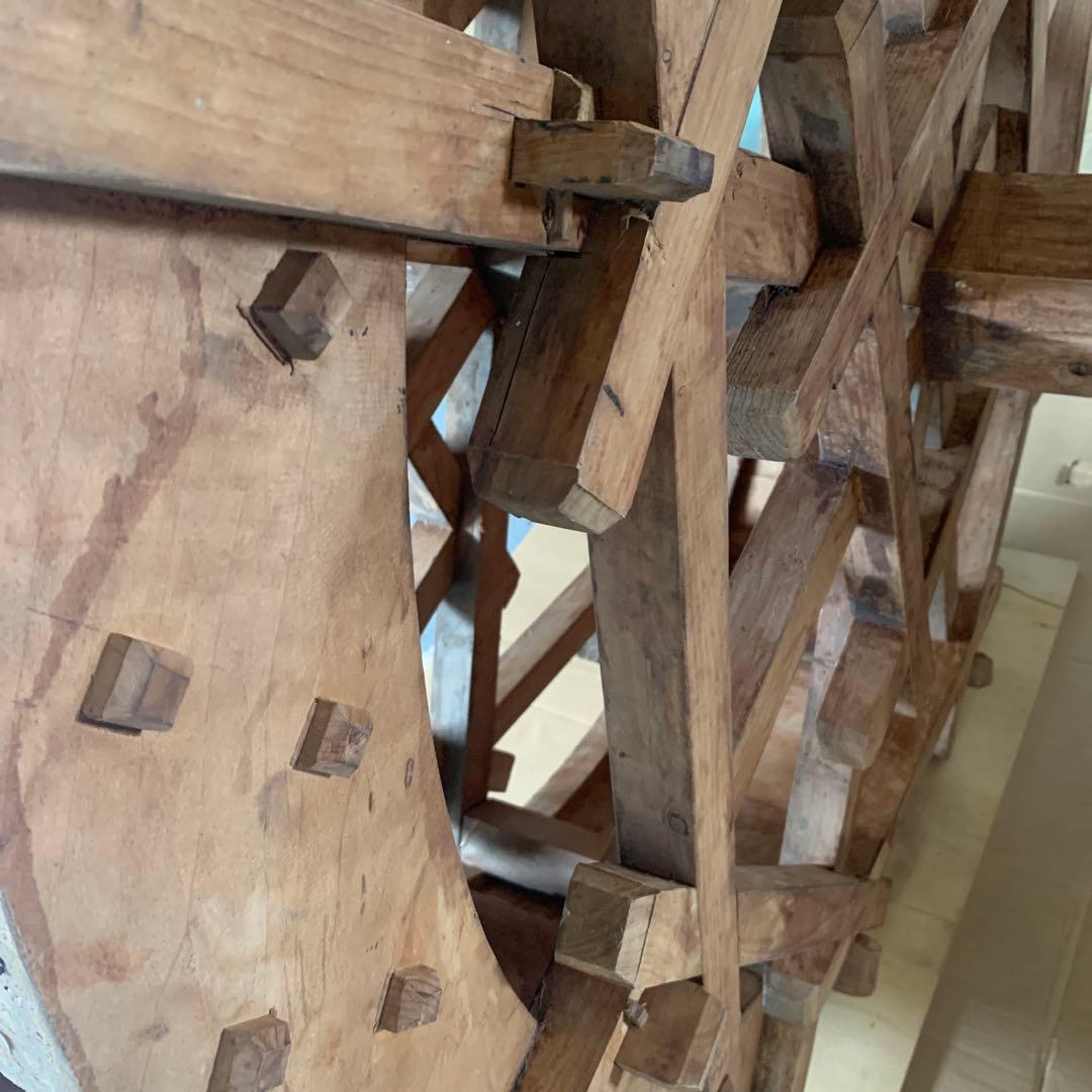 水車　【木製手作り水車】